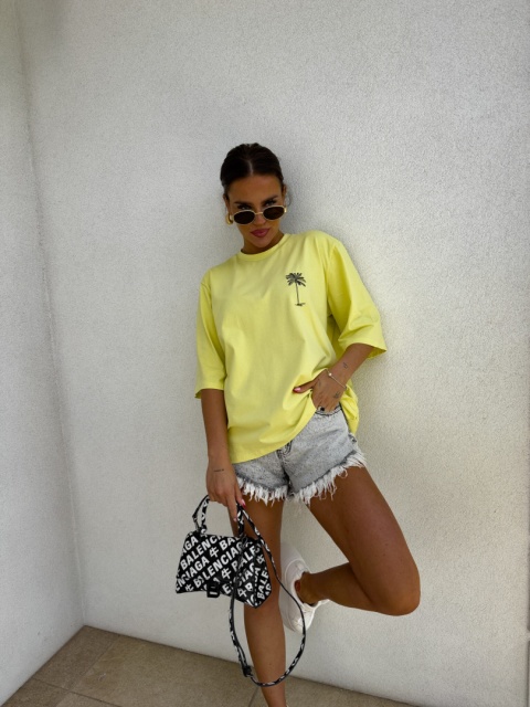 T-shirt PALMS cytrynowy By Me