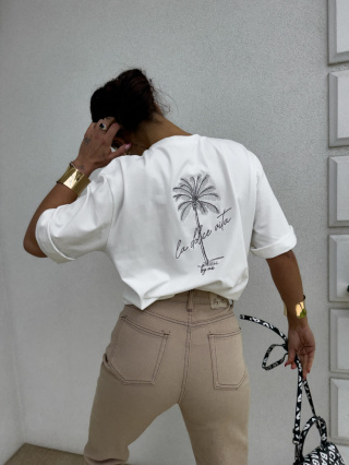 T-shirt PALMS ecru By Me