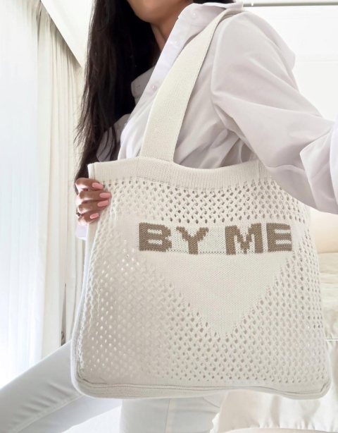 PREORDER Torba ażurowa bawełniana By Me ecru