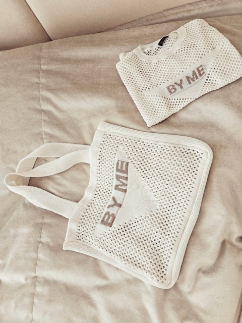 PREORDER Torba ażurowa bawełniana By Me ecru
