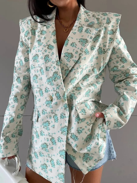 Marynarka oversize z poduszkami WIGILIA w kwiatuszki La Milla Marynarka oversize z poduszkami WIGILIA w kwiatuszki La Milla