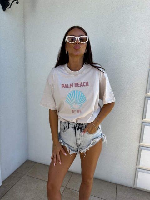 T-shirt SHELL – jasny beż By Me T-shirt SHELL – jasny beż By Me