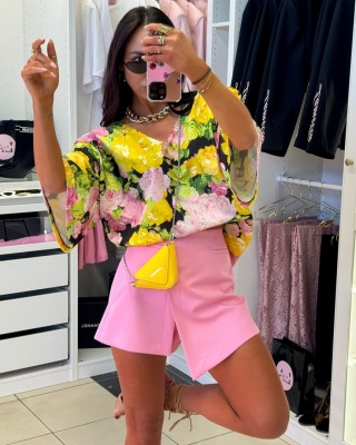 T-shirt oversize w kwiaty La Milla