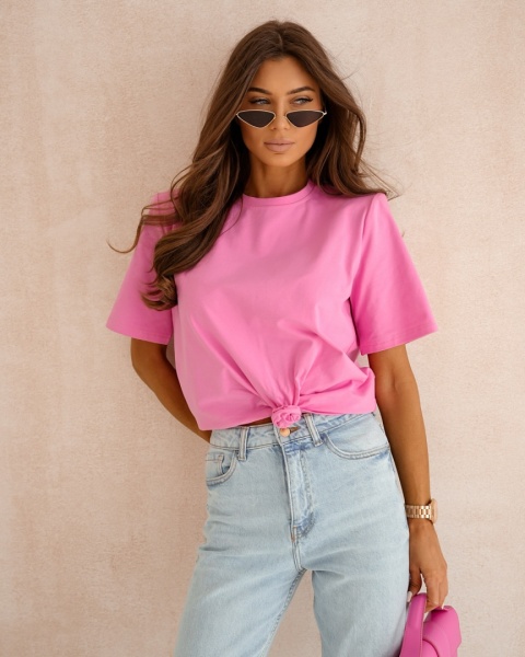 T-shirt z wiązaniem różowy Me Gusta T-shirt z wiązaniem różowy Me Gusta