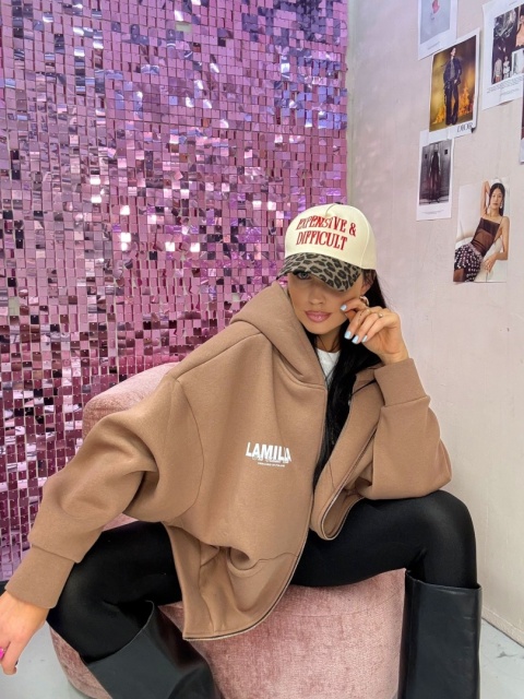 Bluza długa oversize karmel La Milla Bluza długa oversize karmel La Milla