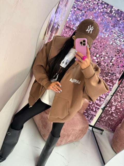 Bluza długa oversize karmel La Milla Bluza długa oversize karmel La Milla
