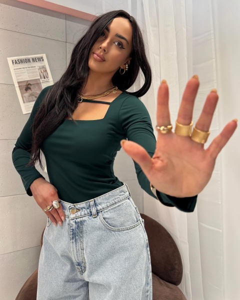 Body z długim rękawem zielone La Milla Body z długim rękawem zielone La Milla