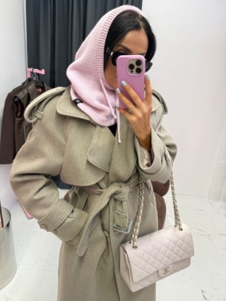 Czapka balaclava jasny róż La Milla