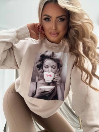 Dekatyzowana bluza ROLLER – jasny beż By Me