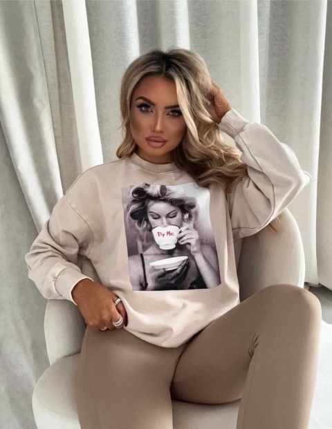 Dekatyzowana bluza ROLLER – jasny beż By Me