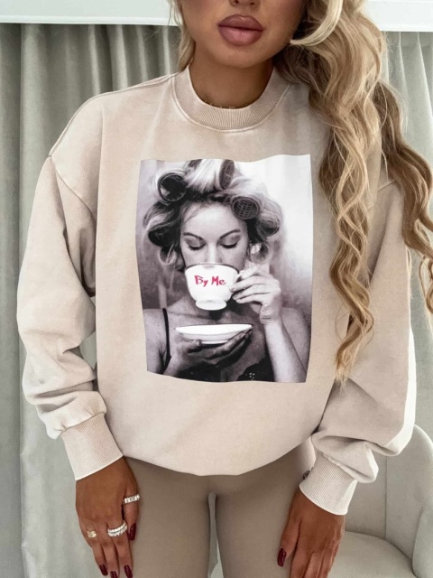 Dekatyzowana bluza ROLLER – jasny beż By Me