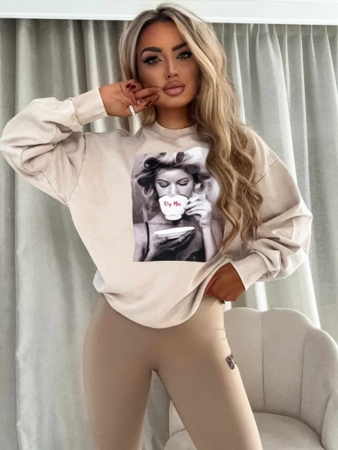 Dekatyzowana bluza ROLLER – jasny beż By Me