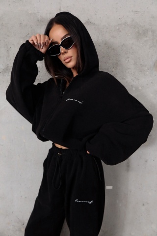 Komplet bluza i spodnie THEME czarny La Manuel