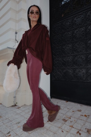Legginsy BLESSED bordo La Manuel