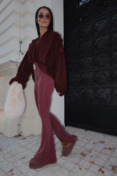 Legginsy BLESSED bordo La Manuel