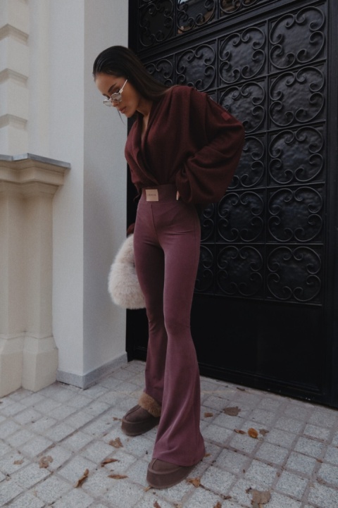 Legginsy BLESSED bordo La Manuel