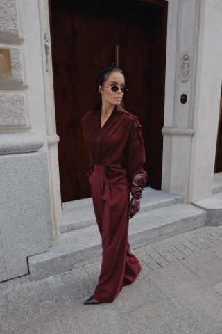 Rękawiczki ROUGE bordo La Manuel