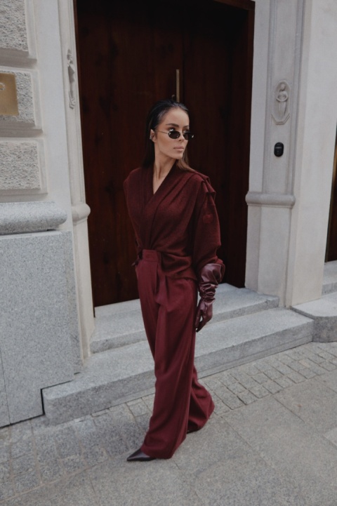 Rękawiczki ROUGE bordo La Manuel