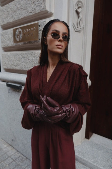 Rękawiczki ROUGE bordo La Manuel
