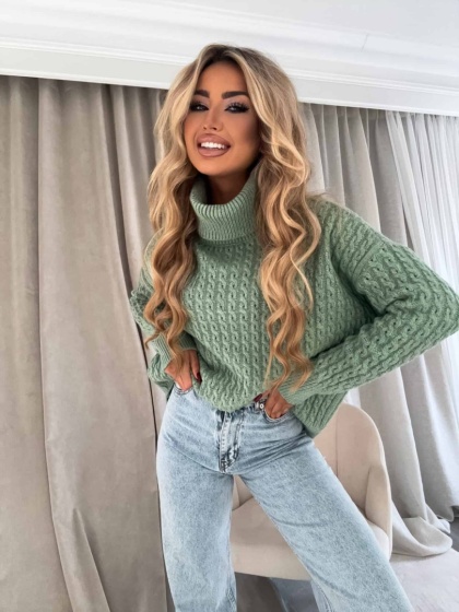 Sweter golf INKO matcha By Me