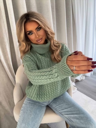 Sweter golf INKO matcha By Me