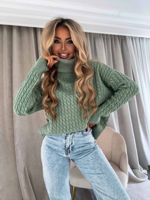 Sweter golf INKO matcha By Me