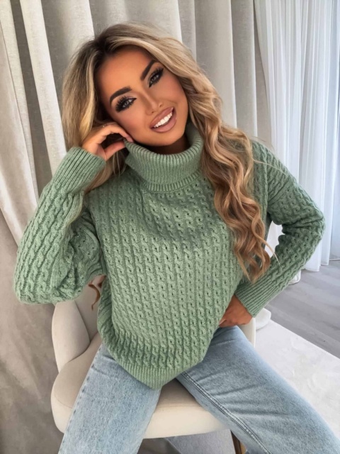 Sweter golf INKO matcha By Me