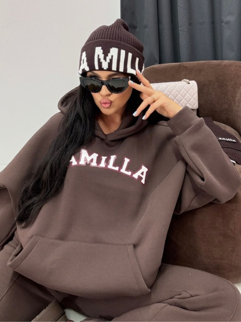 Bluza kangurka z kapturem czekoladowa La Milla