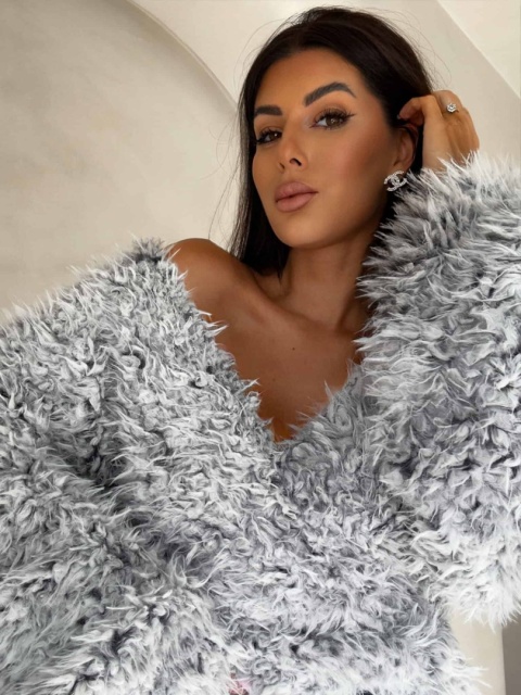 Bluzka KAIRA SHAGGY szara By Me