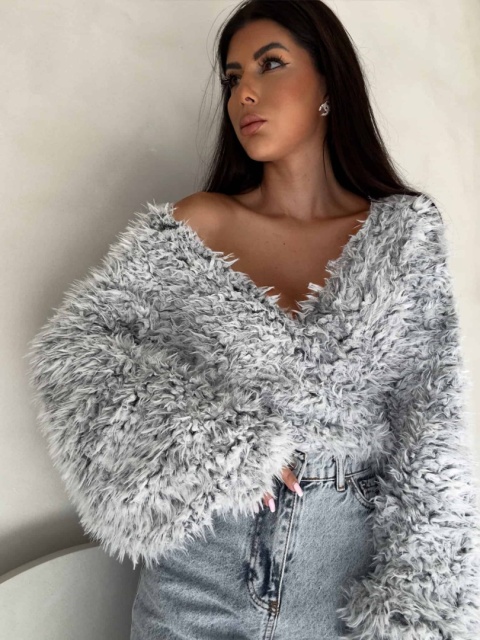 Bluzka KAIRA SHAGGY szara By Me