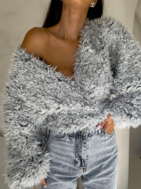 Bluzka KAIRA SHAGGY szara By Me