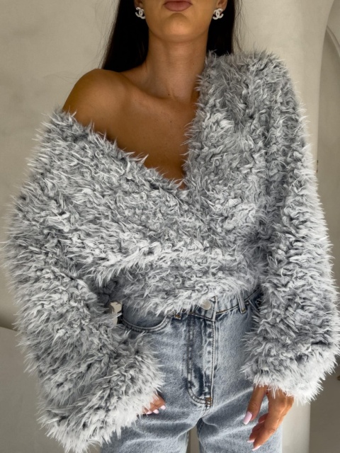 Bluzka KAIRA SHAGGY szara By Me