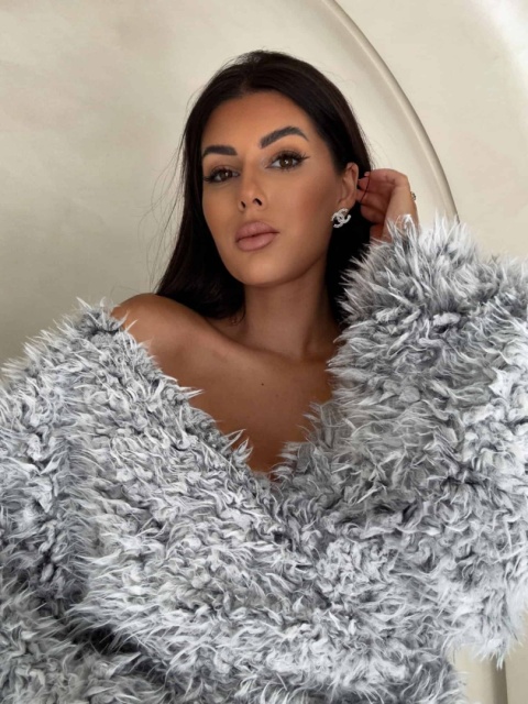 Bluzka KAIRA SHAGGY szara By Me