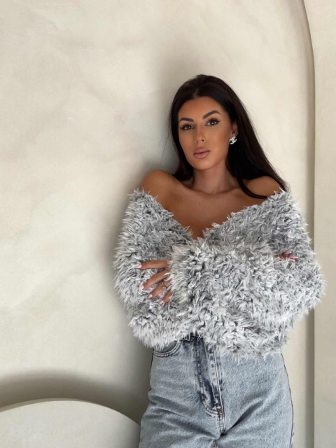 Bluzka KAIRA SHAGGY szara By Me