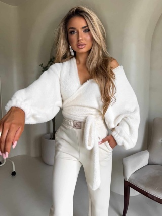 Bluzka KAIRA TEDDY – ecru By Me