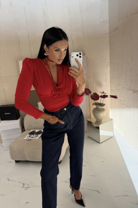 Body z różą czerwone La Milla