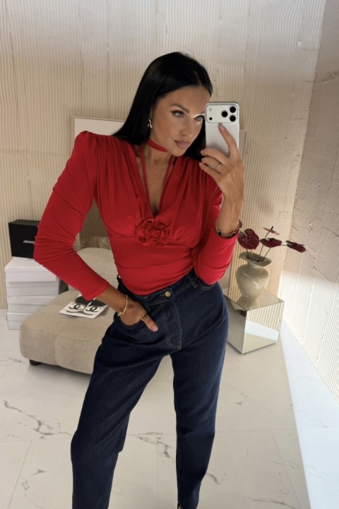 Body z różą czerwone La Milla