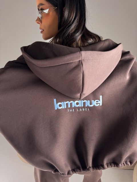 Dres CREAMY czekolada bluza i spodnie La Manuel