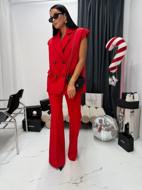 Kamizelka czerwona garniturowa La Milla