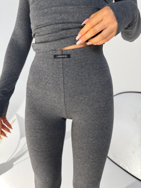 Komplet ORIGIN top i legginsy grafit La Manuel