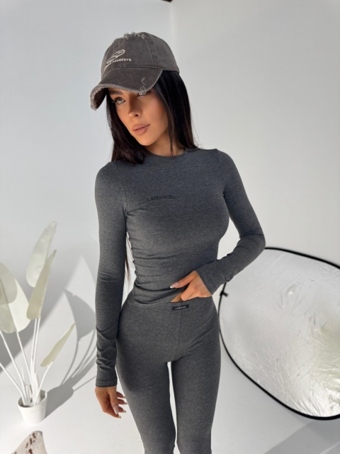 Komplet ORIGIN top i legginsy grafit La Manuel