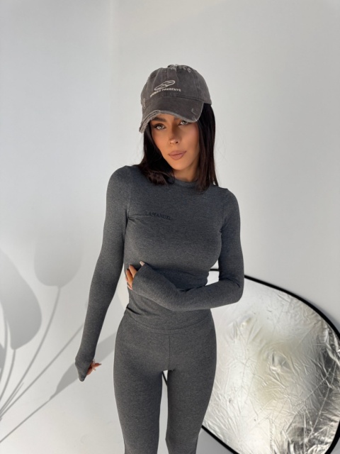 Komplet ORIGIN top i legginsy grafit La Manuel