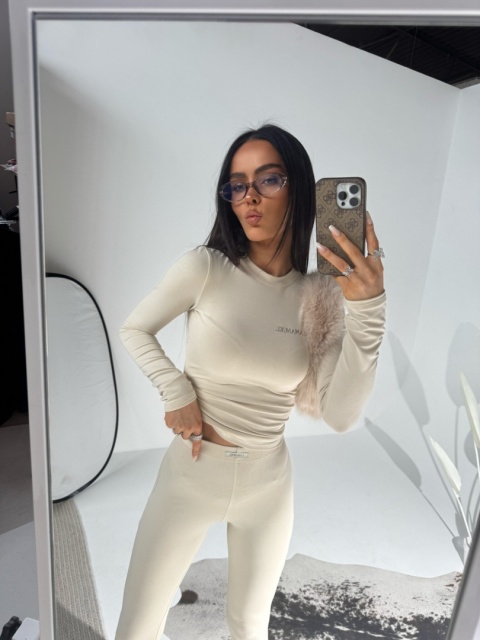 Komplet ORIGIN top i legginsy vanilla La Manuel