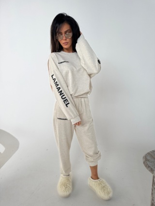 Komplet dresowy bluza i spodnie NATIVE len La Manuel