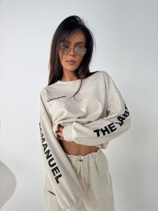 Komplet dresowy bluza i spodnie NATIVE len La Manuel