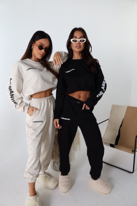 Komplet dresowy bluza i spodnie NATIVE len La Manuel