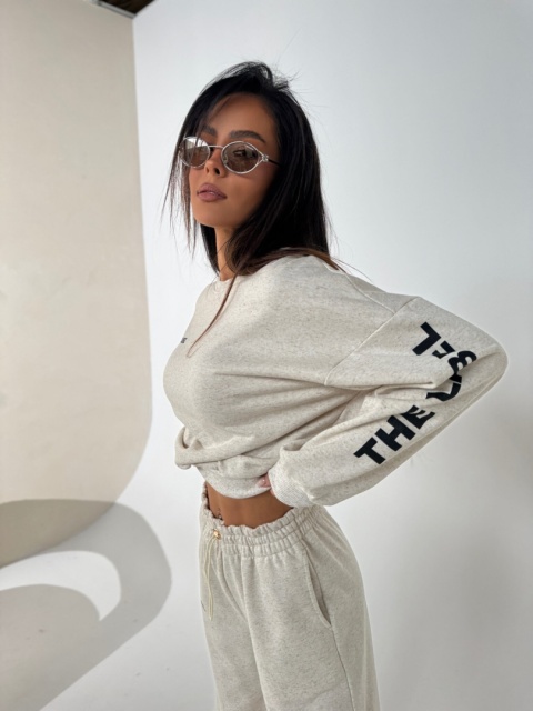 Komplet dresowy bluza i spodnie NATIVE len La Manuel