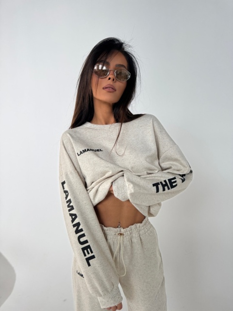 Komplet dresowy bluza i spodnie NATIVE len La Manuel