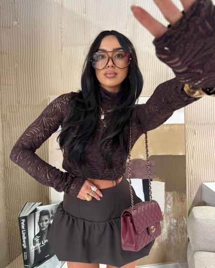 Koronkowy golf czekolada La Milla