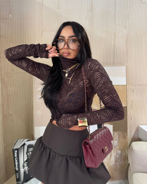 Koronkowy golf czekolada La Milla